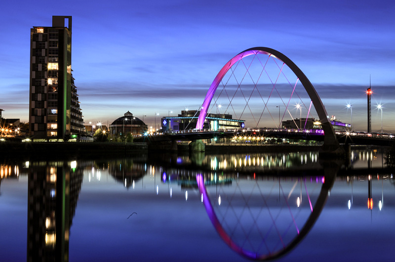 Photo of the Squinty Bridge in Glasgow