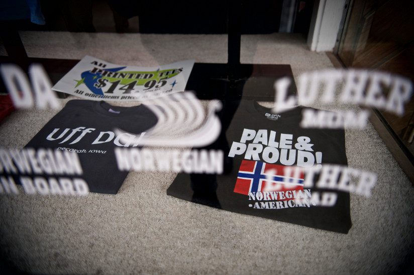 Photo of text based T-shirts  with “Uff Da” and “PALE AND PROUD” written on them