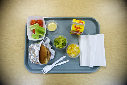 Photo of an American lunch tray