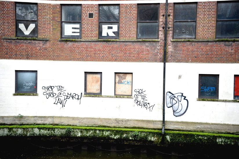 Photo of graffiti on a building in Norwich, England