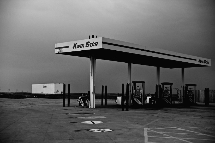 Photo of an American gas station