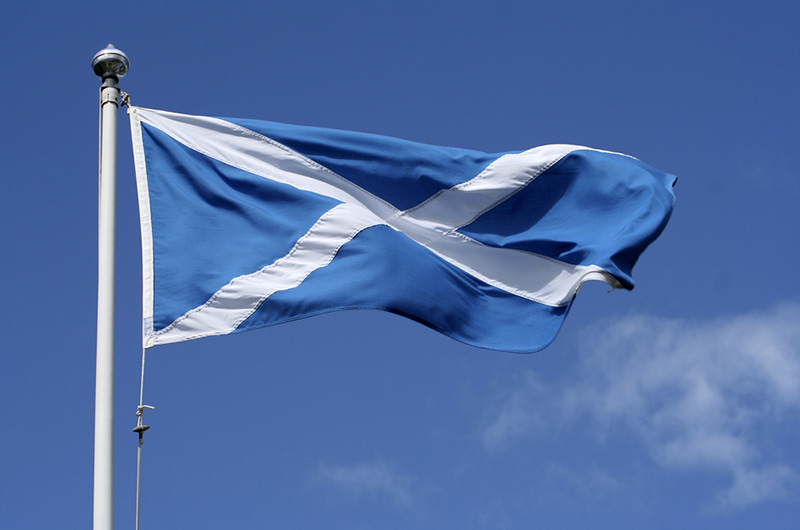 Photo of a Scottish flag