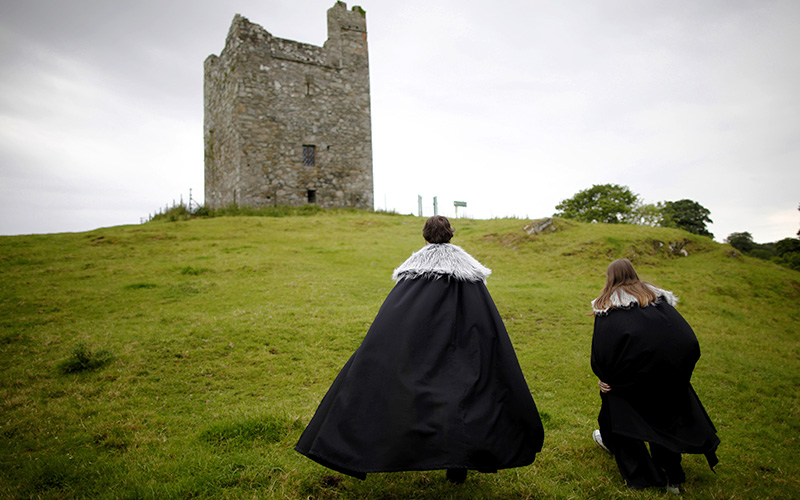 Photo of Strangford Castle and Audley’s Field which are used as film locations in Game of Thrones