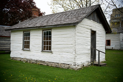 Photo of an old Norwegian immigrant school building  (from the 1800s) in Decorah, Iowa